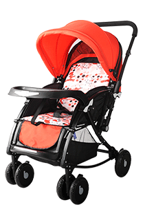Large space two-way push cradle travel stroller