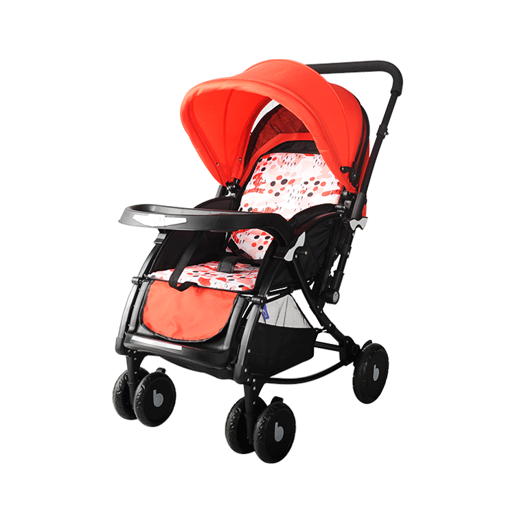 Large space two-way push cradle travel stroller