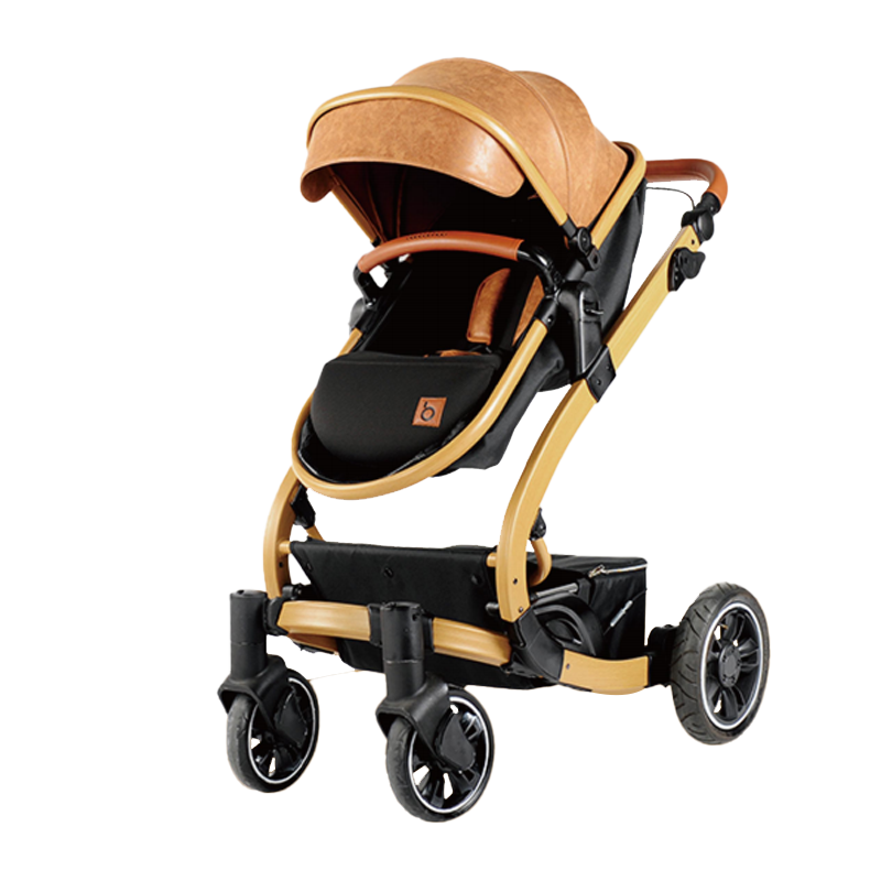 QD8 Baby stroller 3 in 1 with carrycot  Luxury easy folding two-way baby trolley big wheel